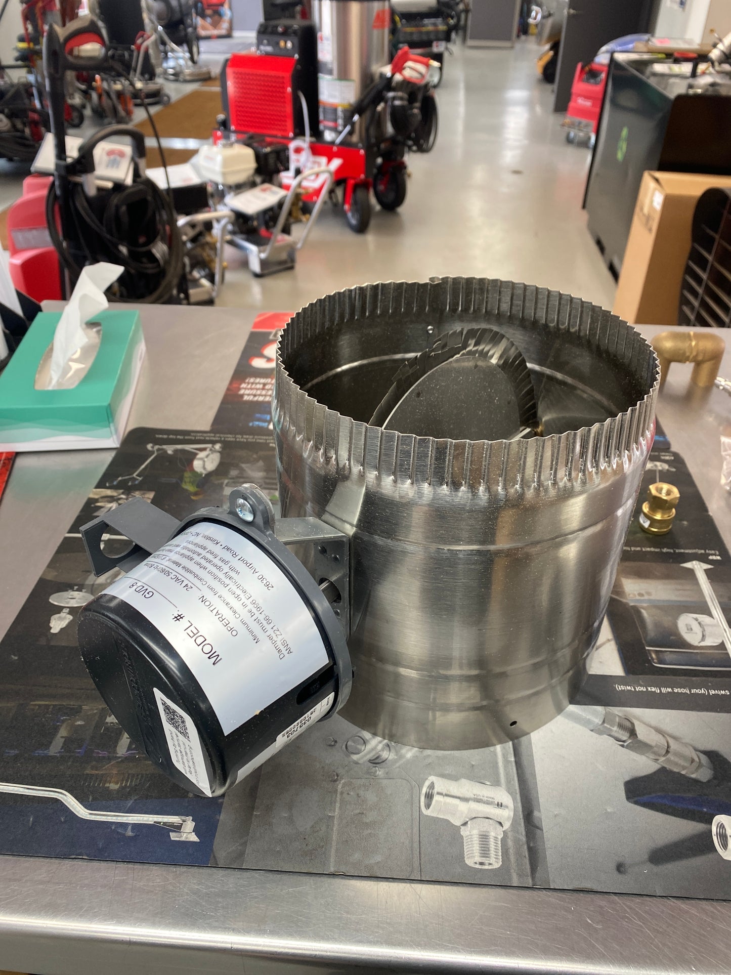 8" Auto Draft Dampener w/Harness