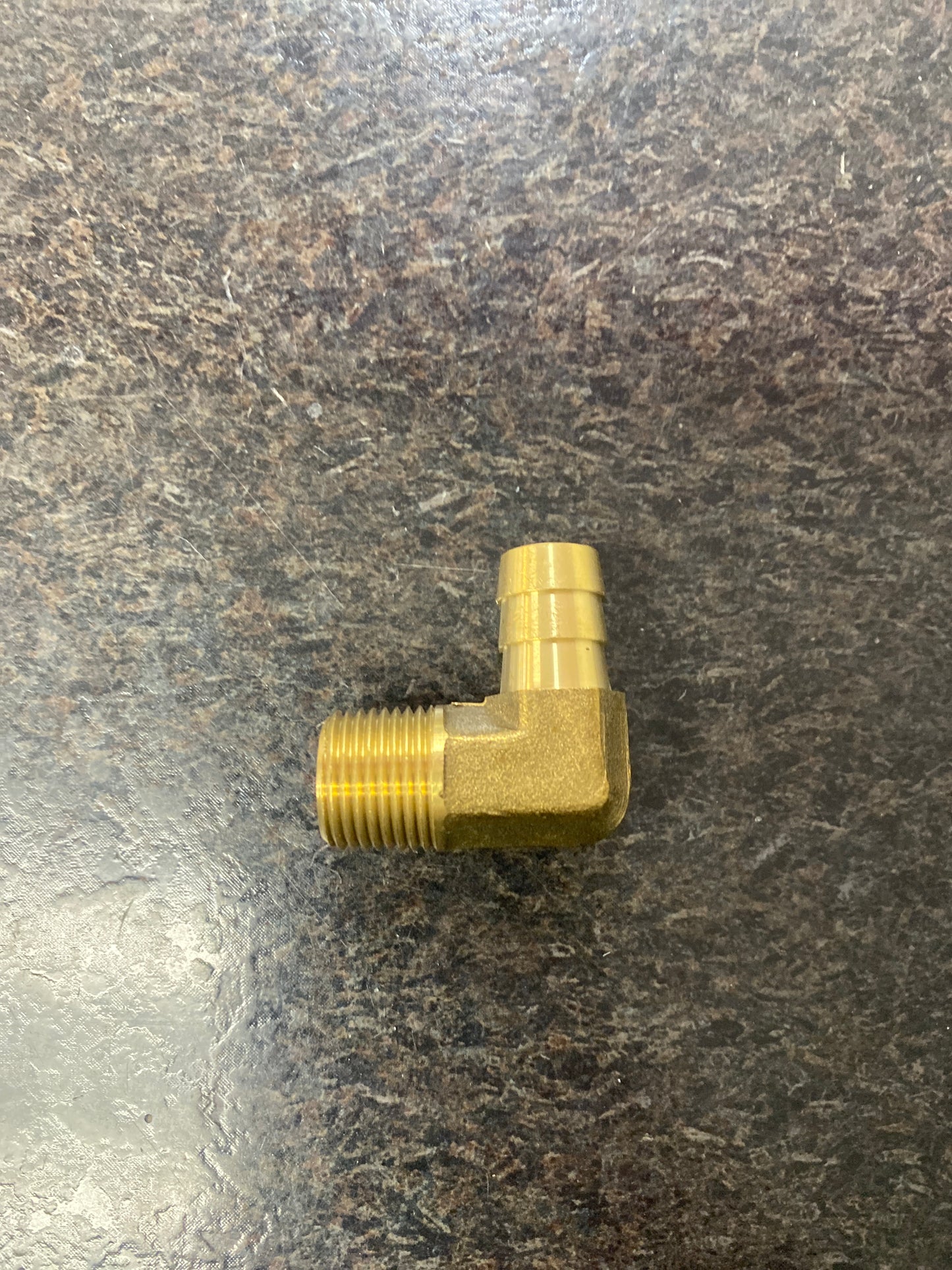Baren-BRASS HOSEBARB 1/2 HOSE X 3/8 MPT ELBOW