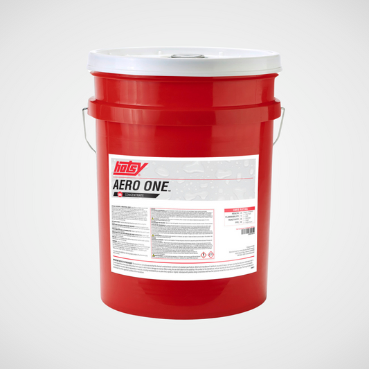 Hotsy Aero One Detergent in a red 5 gallon bucket