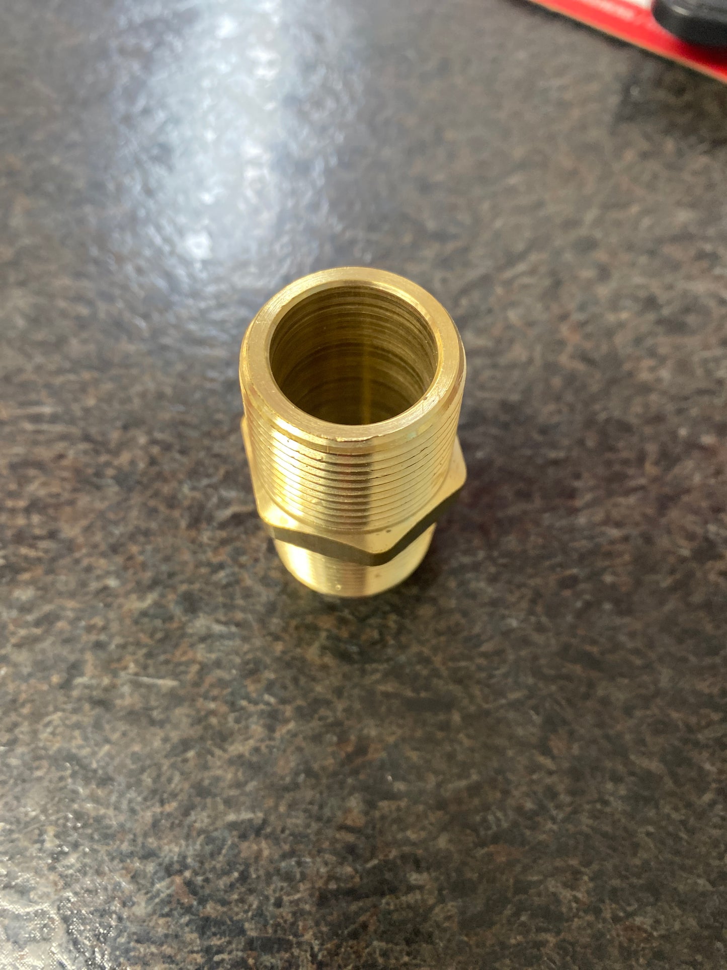 Baren-BRASS HEX NIPPLE 3/4" MPT