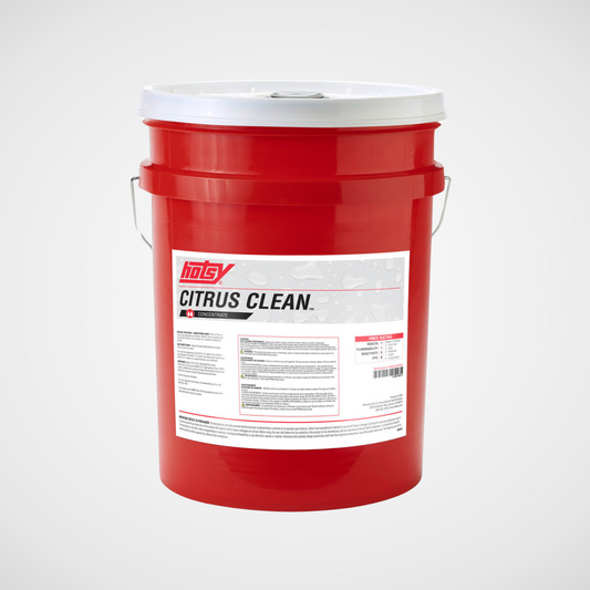 Citrus Clean detergent in a red 5 gallon bucket