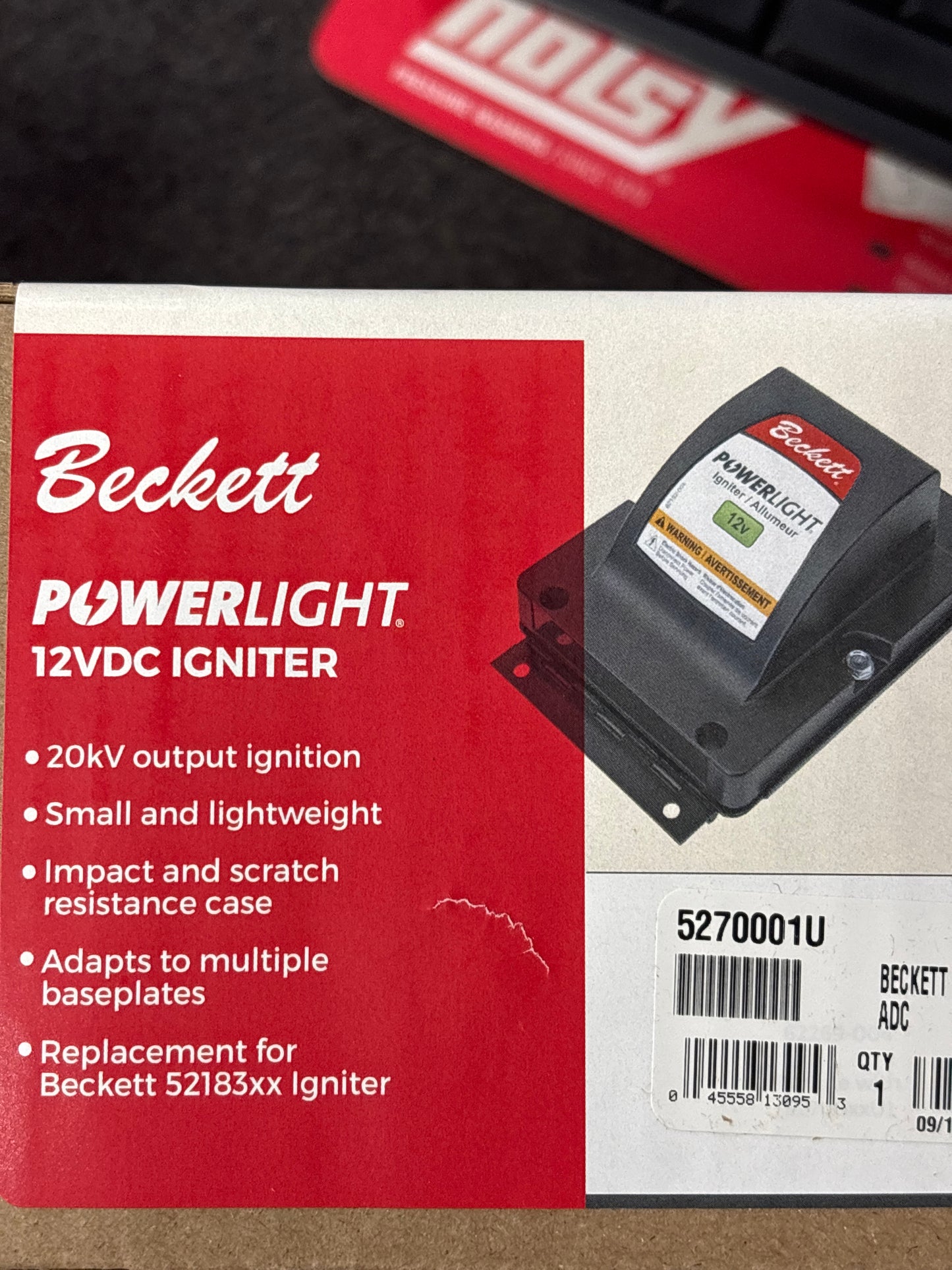 Baren-5270001U BECKETT (A) POWERLIGHT 12VDC IGNITOR W/CA