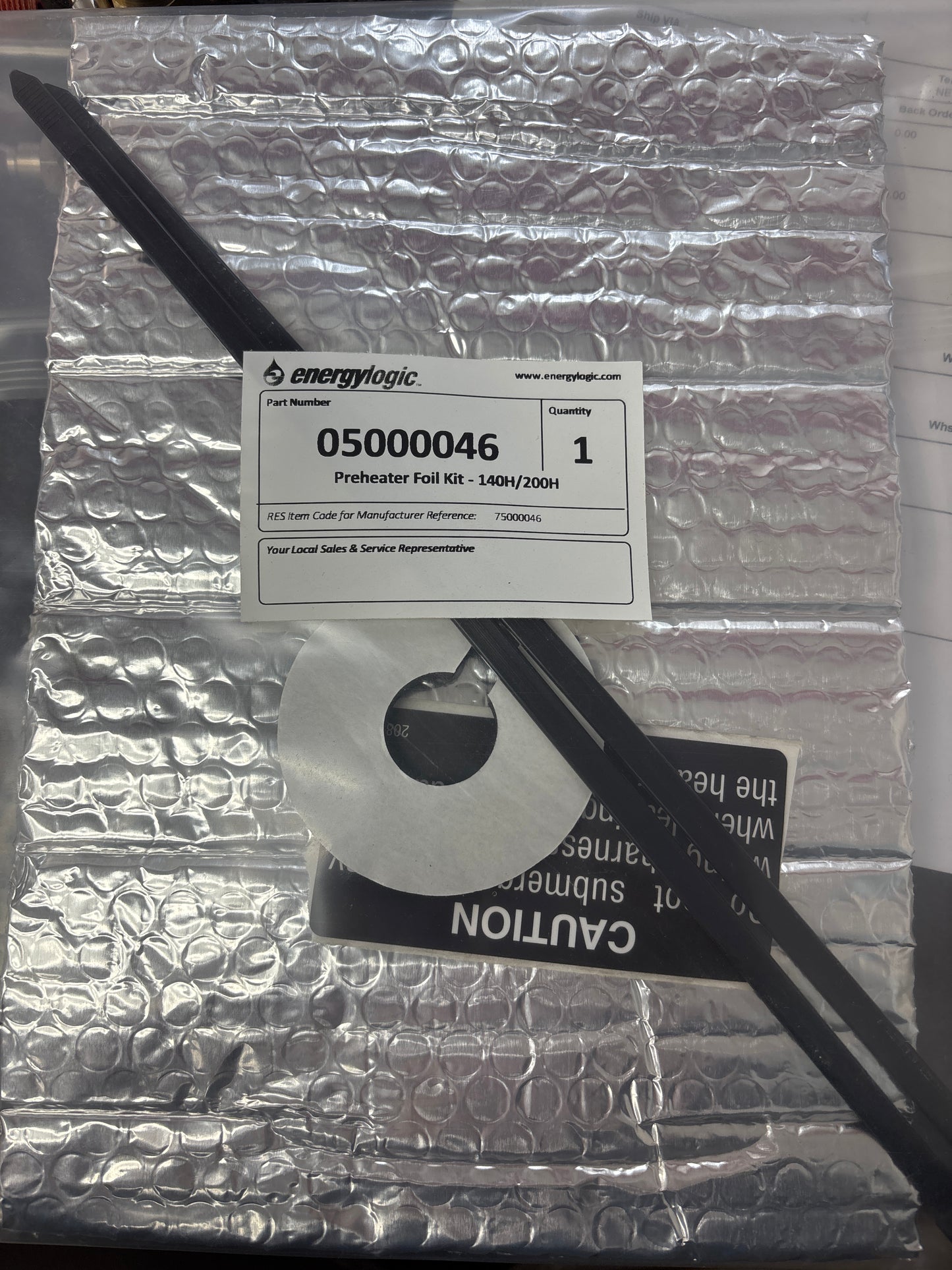 Preheater Foil Kit-140H-200H Energy Logic