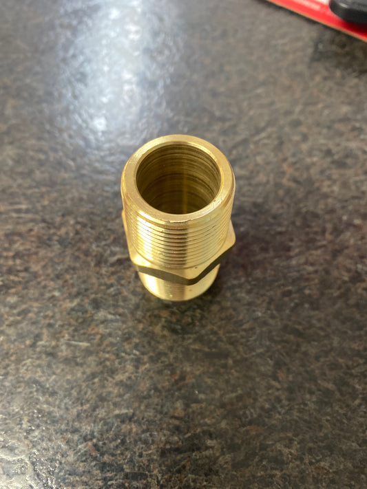 Baren-BRASS HEX NIPPLE 3/4" MPT