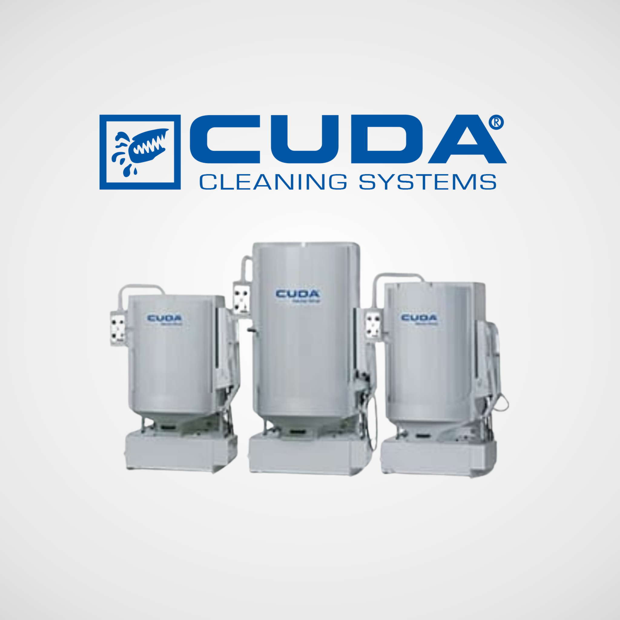 Cuda parts washers with Cuda logo above