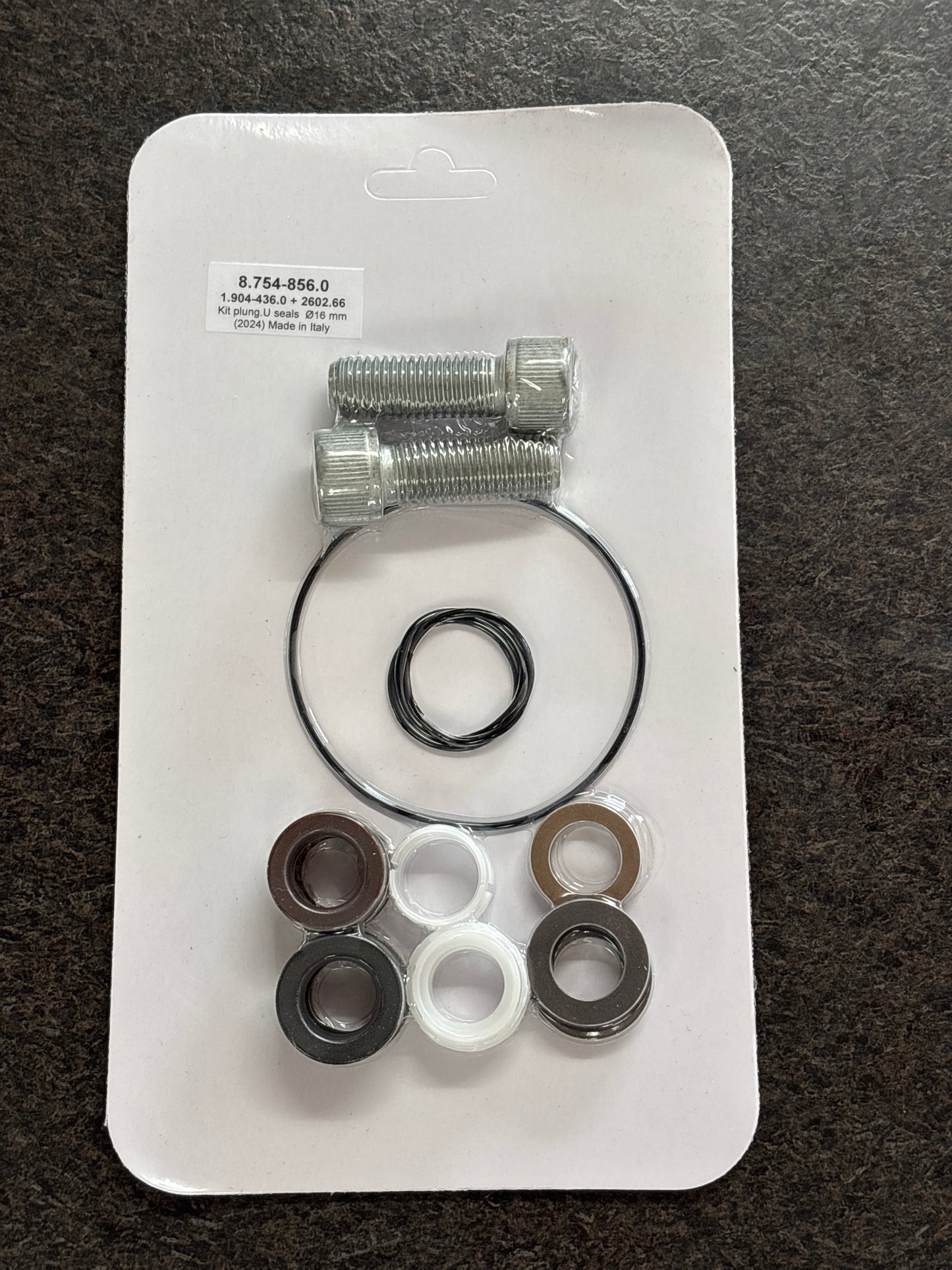 Kit, Plunger, U-Seals 16Mm