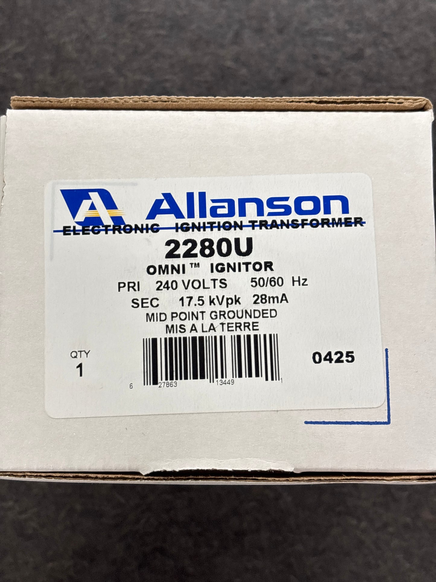 Baren 2280U 240V UNIVERSAL ELECTRONIC IGNITOR in box