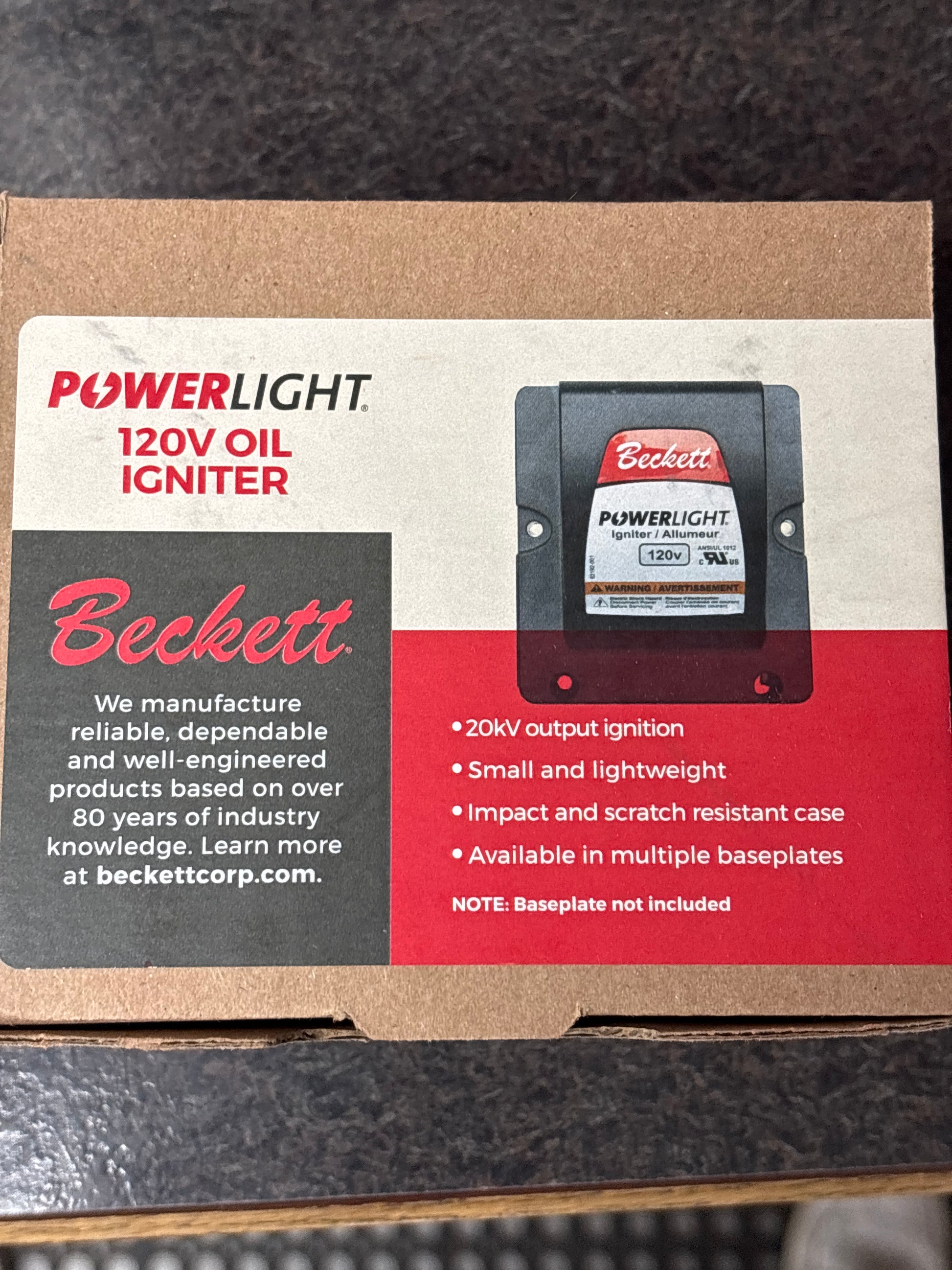 Baren 51838U 10SAY-01 120V ELEC IGNITOR ONLY box front