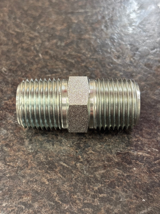 Baren STEEL HEX NIPPLE 1/2 MPT, 3000 PSI