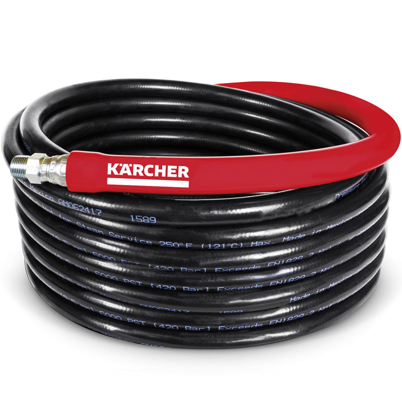 Karcher hose with red and green